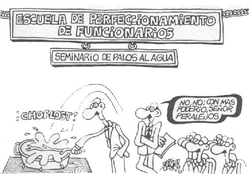 Funcionarios: seminario de palos al agua